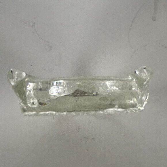 Crystal Owl Swedish Konst Glashyttan Urshult Clear Paperweight - Picture 6 of 10